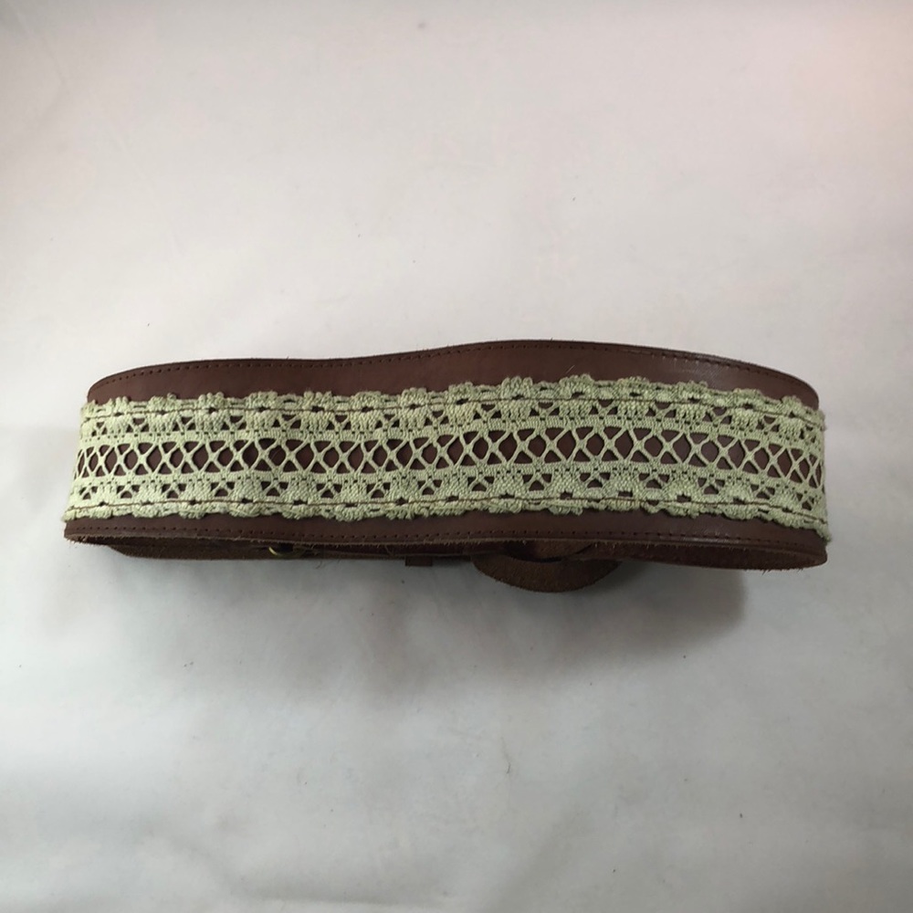 Nwot Brown Leather And Antique Lace Belt - image 6